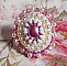 Bague Valmont Victorienne avec un cabochon en r&eacute;sine et des perles nacr&eacute;es