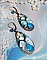 BO Aily cr&eacute;&eacute;es avec cabochons loupes, n&oelig;ud satin, strass, perles Cristal Swarovski, dormeuses laiton