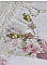 BO An&eacute;mone du Japon mont&eacute;es avec des perles en c&eacute;ramiques fleuries, perles aplaties facett&eacute;es en verre de boh&egrave;me couleur Tilleul, strass en Cristal AB, coupelles, calottes avec des crochets estampes 