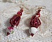 BO Art'D mont&eacute;es avec des perles en porcelaine, des perles nacr&eacute;es, des rocailles Miyuki et des crochets d'oreilles en Gold Filled 14 carats.