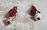 BO Art'D mont&eacute;es avec des perles en porcelaine, des perles nacr&eacute;es, des rocailles Miyuki et des crochets d'oreilles en Gold Filled 14 carats.