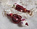 BO Art'D mont&eacute;es avec des perles en porcelaine, des perles nacr&eacute;es, des rocailles Miyuki et des crochets d'oreilles en Gold Filled 14 carats.