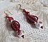 BO Art'D mont&eacute;es avec des perles en porcelaine, des perles nacr&eacute;es, des rocailles Miyuki et des crochets d'oreilles en Gold Filled 14 carats.