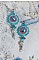 BO Beauty Alicia Blue brod&eacute;es avec rocailles, perles Cristal Swarovski et crochets en Argent 925
