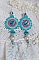 BO Beauty Alicia Blue brod&eacute;es avec rocailles, perles Cristal Swarovski et crochets en Argent 925