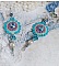 BO Beauty Alicia Blue brod&eacute;es avec rocailles, perles Cristal Swarovski et crochets en Argent 925