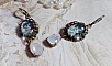 BO Beauty Vintage cr&eacute;&eacute;es avec des cabochons repr&eacute;sentant une jeune fille avec des cristaux de Swarovski et des accessoires de couleur Bronze