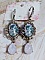 BO Beauty Vintage cr&eacute;&eacute;es avec des cabochons repr&eacute;sentant une jeune fille avec des cristaux de Swarovski et des accessoires de couleur Bronze