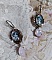 BO Beauty Vintage cr&eacute;&eacute;es avec des cabochons repr&eacute;sentant une jeune fille avec des cristaux de Swarovski et des accessoires de couleur Bronze