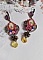 BO Belle classe mont&eacute;es avec estampes m&eacute;tal, cabochons verres, fleurs porcelaines et perles Cristal Swarovski.