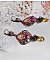 BO Belle classe mont&eacute;es avec estampes m&eacute;tal, cabochons verres, fleurs porcelaines et perles Cristal Swarovski.