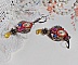 BO Belle classe mont&eacute;es avec estampes m&eacute;tal, cabochons verres, fleurs porcelaines et perles Cristal Swarovski.