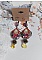 BO Belle classe mont&eacute;es avec estampes m&eacute;tal, cabochons verres, fleurs porcelaines et perles Cristal Swarovski.