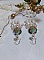 BO Blush Light green mont&eacute;es avec cabochons, estampes, breloques, perles Cristal Swarovski