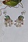 BO Blush Light green mont&eacute;es avec cabochons, estampes, breloques, perles Cristal Swarovski