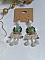 BO Blush Light green mont&eacute;es avec cabochons, estampes, breloques, perles Cristal Swarovski
