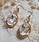 Boucles d'oreilles ovales en cristal Swarovski et Gold Filled.