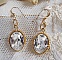 Boucles d'oreilles artisanales en cristal Swarovski et Gold Filled.