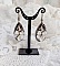 Boucles d'oreilles pendantes style Shabby Chic avec cabochons portraits.
