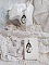 Boucles d'oreilles pendantes style shabby chic avec cabochons romantiques.