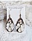 Boucles d'oreilles pendantes style Shabby Chic avec cabochons et nœuds.