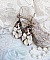 Boucles d'oreilles pendantes style shabby chic avec cabochons portraits.