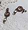 BO Chata Steampunk mont&eacute;es avec breloques cl&eacute;s, strass, cabochons loupes et perles Cristal Swarovski