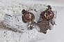 BO Chata Steampunk mont&eacute;es avec breloques cl&eacute;s, strass, cabochons loupes et perles Cristal Swarovski