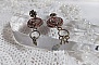 BO Chata Steampunk mont&eacute;es avec breloques cl&eacute;s, strass, cabochons loupes et perles Cristal Swarovski