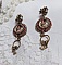 BO Chata Steampunk mont&eacute;es avec breloques cl&eacute;s, strass, cabochons loupes et perles Cristal Swarovski