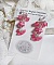 Boucles d'oreilles pendantes fleurs roses et perles cristal Swarovski.