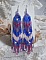 BO Constellation aux rocailles et tubes en Verre, toupies en cristal et crochets en Argent 925/1000 