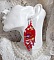 Boucles d'oreilles pendantes artisanales en perles rocailles multicolores.