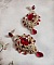 BO Drigon Red brod&eacute;es avec des cabochons Rouge, Cristal et Argent&eacute;, repr&eacute;sentant une femme Dragon &agrave; laquelle s&rsquo;ajoute des strass, rocailles, facettes et clous d&rsquo;oreilles Argent 925. Esprit Asiatique !