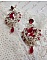 BO Drigon Red brod&eacute;es avec des cabochons Rouge, Cristal et Argent&eacute;, repr&eacute;sentant une femme Dragon &agrave; laquelle s&rsquo;ajoute des strass, rocailles, facettes et clous d&rsquo;oreilles Argent 925. Esprit Asiatique !