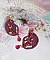 BO Enchantement d'Automne brod&eacute;es avec rocailles, perles rondes nacr&eacute;es et cristaux Swarovski