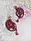 BO Enchantement d'Automne brod&eacute;es avec rocailles, perles rondes nacr&eacute;es et cristaux Swarovski