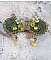 Boucles d'oreilles brodées en dentelle, perles et fleurs artisanales.