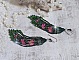 BO Evasion mont&eacute;es avec rocailles verres, tubes, perles cristal Swarovski et crochets d&rsquo;oreilles Argent 925
