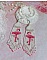 BO Les Flamants Blancs et Roses mont&eacute;es aux rocailles de qualit&eacute; en verre. Couleurs : Blanc et Rose. S&rsquo;ajoute aux rocailles des toupies Blanches. Le tout est associ&eacute; &agrave; des crochets en argent 925.