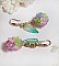 BO Fleurettes cr&eacute;&eacute;es avec fleurs synth&eacute;tiques, perles verres et Cristaux de Swarovski