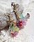 BO Fleurettes cr&eacute;&eacute;es avec fleurs synth&eacute;tiques, perles verres et Cristaux de Swarovski