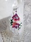 BO Fleurs de Cerisier mont&eacute;es aux rocailles de qualit&eacute; en verre. Couleurs : Blanc, Rose, Fuchsia, Violet et Vert. S&rsquo;ajoute aux rocailles des toupies Blanches Opaques avec des crochets en Argent 925.