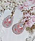BO Florentine Lavande mont&eacute;es avec rocailles en verre, perles cristal Swarovski et crochets laiton