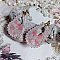 BO Florentine Lavande mont&eacute;es avec rocailles en verre, perles cristal Swarovski et crochets laiton