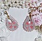 BO Florentine Lavande mont&eacute;es avec rocailles en verre, perles cristal Swarovski et crochets laiton