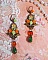 BO F&eacute;es Aloes Potiron repr&eacute;sentant un cabochon d&rsquo;une f&eacute;e aux couleurs roses oranges/Vert Anis, cristaux, estampes et dormeuses Bronze en laiton. Une inspiration d&rsquo;un &ecirc;tre l&eacute;gendaire.