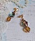 BO Glamour Scintillant mont&eacute;es avec cabochons et perles en Cristal, perles cubes octogonaux cristal &eacute;lectrolytique et clous d'oreilles en laiton dor&eacute;