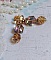 BO Glamour Scintillant mont&eacute;es avec cabochons et perles en Cristal, perles cubes octogonaux cristal &eacute;lectrolytique et clous d'oreilles en laiton dor&eacute;