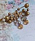 BO Glamour Scintillant mont&eacute;es avec cabochons et perles en Cristal, perles cubes octogonaux cristal &eacute;lectrolytique et clous d'oreilles en laiton dor&eacute;